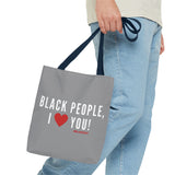 BLACKITY BLACK - WHITE TOTE BAG