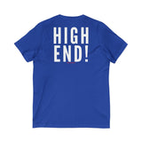 HIGH END WHITE UNISEX V-NECK T-SHIRTS