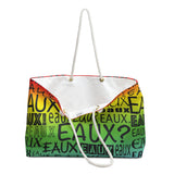 EAUX - BLACK ON RAINBOW WEEKENDER BAG
