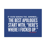 BEST APOLOGIES CANVAS ART