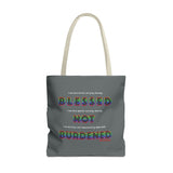BLACK QUEER RAINBOW TOTE BAG