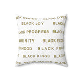 BLACK MAGIC - GOLD LETTERS THROW PILLOW