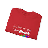 BLACK GAY FUP WHITE UNISEX SWEATSHIRTS