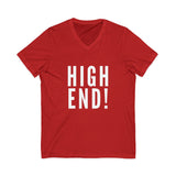 HIGH END WHITE UNISEX V-NECK T-SHIRTS