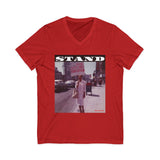 STAND - WHITE UNISEX V-NECK T-SHIRT