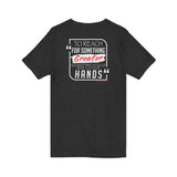 REACH FOR SOMETHING - WHITE RED UNISEX V-NECK T-SHIRT