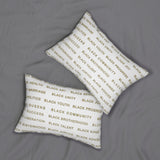 BLACK MAGIC - GOLD LETTERS LUMBAR PILLOW