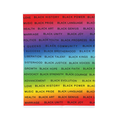 BLACK MAGIC RAINBOW BLACK  PLUSH BLANKET