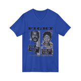 FIGHT - WHITE UNISEX V-NECK T-SHIRT