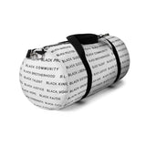 BLACK MAGIC - BLACK LETTERS DUFFEL  BAG