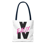 V EAUX IV - BLACK W/ PINK EAUX TOTE BAG