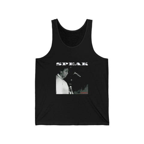 SPEAK - WHITE UNISEX TANK TOP