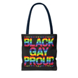 BLACK GAY PROUD TOTE BAG