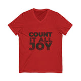 COUNT IT ALL JOY-RBG UNISE V-NECK T-SHIRTS