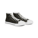 BLACK MAGIC - BLACK GOLD HI-TOP SNEAKERS WHITE SOLE