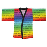 BLACK MAGIC RAINBOW BLACK  KIMONO