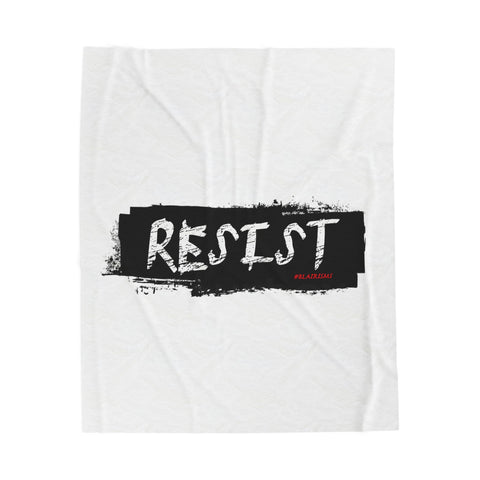 RESIST - BLACK PLUSH BLANKET