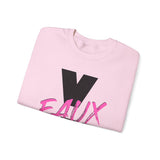 V EAUX IV - BLACK W/ PINK EAUX UNISEX SWEAT SHIRT