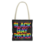 BLACK GAY PROUD TOTE BAG