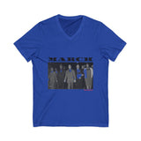 MARCH - BLACK UNISEX V-NECK T-SHIRT