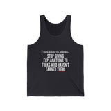EXPLANATION UNISEX TANK TOP