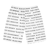 BLACK MAGIC - BLACK LETTERS BOARD SHORTS