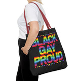 BLACK GAY PROUD TOTE BAG