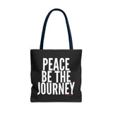 PEACE BE THE JOURNEY WHITE TOTE BAG