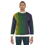 EAUX BLACK ON MARDI GRAS AOP UNISEX SWEATSHIRT
