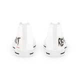 RESIST - WHITE HI TOP SNEAKERS - WHITE SOLE