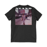STAND - WHITE UNISEX V-NECK T-SHIRT