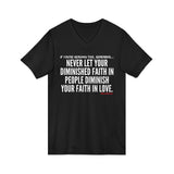 DIMINISHED FAITH UNISEX V-NECK T-SHIRT