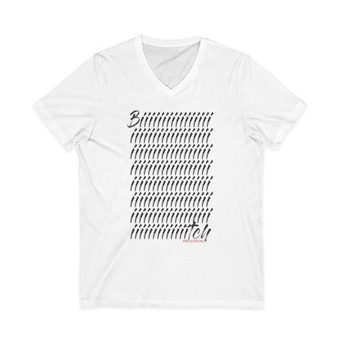 BITCH_black UNISEX V-NECK T-SHIRT