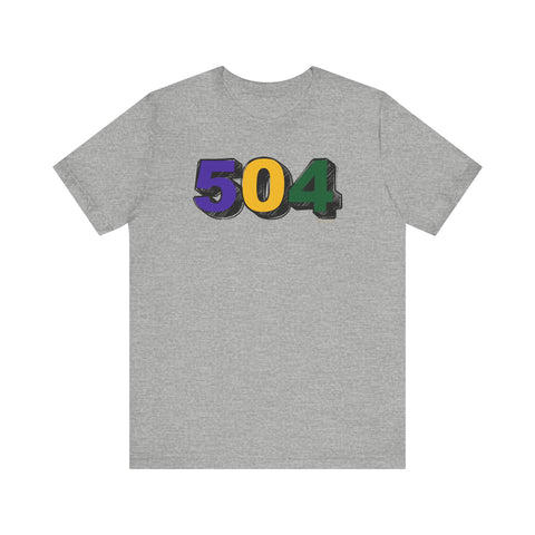 504 Mardi Gras Colorblock UNISEX SHORT SLEEVE T-SHIRT