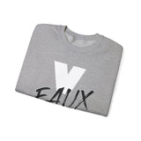 V EAUX IV - WHITE W/ BLACK EAUX UNISEX SWEAT SHIRT