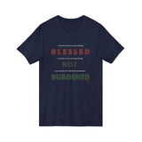 BLACK MAN RBG UNISEX V-NECK T-SHIRTS