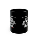 EXPLANATION CERAMIC MUG BLACK 150Z