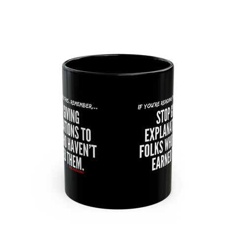 EXPLANATION CERAMIC MUG BLACK 150Z