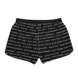 BLACK MAGIC WHITE LETTERS WOMEN'S CASUAL SHORTS