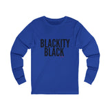 BLACKITY BLACK - BLACK UNISEX LONG SLEEVE T-SHIRT