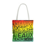 EAUX - BLACK ON RAINBOW TOTE BAG