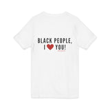 BLACK PEOPLE I LOVE YOU - BLACK UNISEX V-NECK T-SHIRT