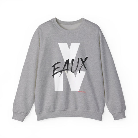 V EAUX IV - WHITE W/ BLACK EAUX UNISEX SWEAT SHIRT