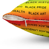 BLACK MAGIC RAINBOW BLACK  THROW PILLOW