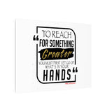 REACH FOR SOMETHING BLACK GOLD CANVAS ART