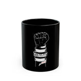 RESIST FIST CERAMIC MUG - BLACK 15OZ