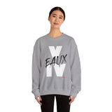 V EAUX IV - WHITE W/ BLACK EAUX UNISEX SWEAT SHIRT