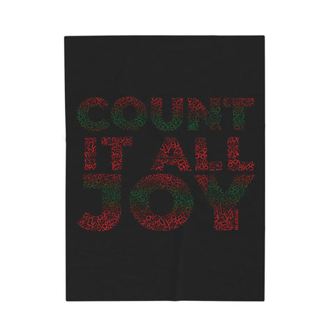 COUNT IT ALL JOY-RBG PLUSH BLANKET