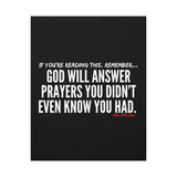 GOD WILL ANSWER CANVAS ART