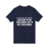 JESUS SAID (CLEAN) UNISEX V-NECK T-SHIRT